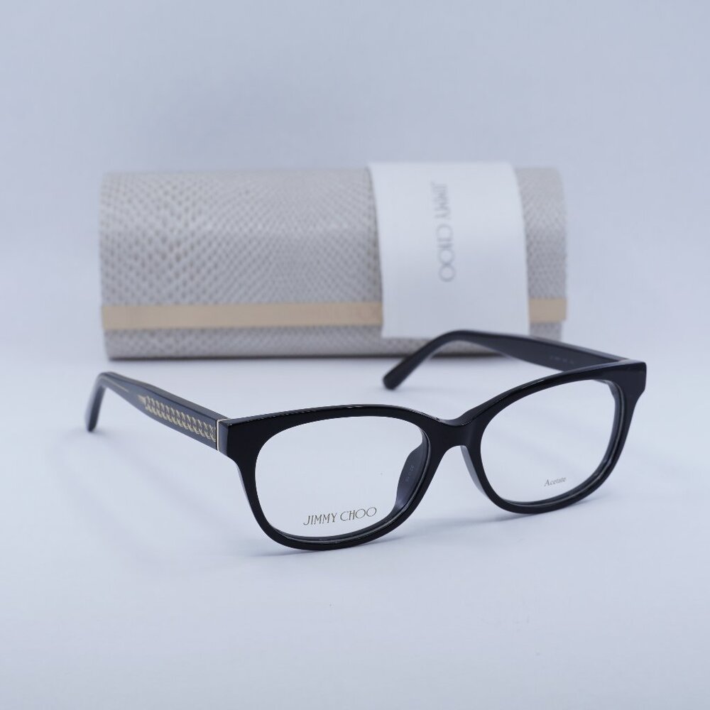 Final Price! Jimmy Choo JC198/F 0807 00 Black Eyeglasses 52mm